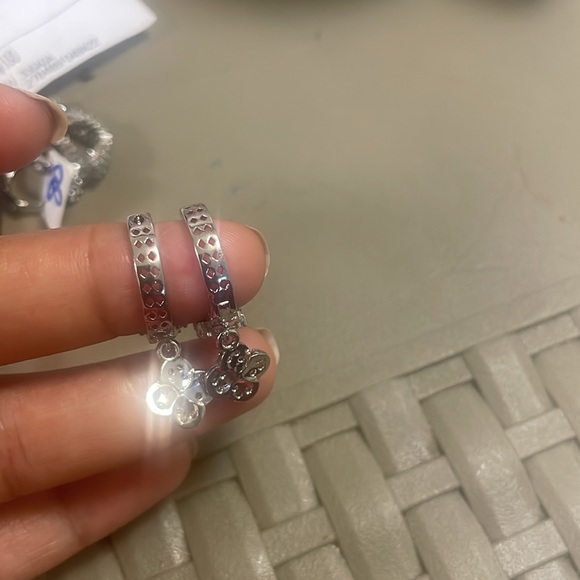 Swarovski silver chucky hoops - Picture 7 of 8